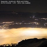 Nebelglühen über Innsbruck