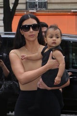 Kim Kardashian & Nori in Paris