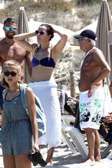 Star-Designer Giorgio Armani am Strand