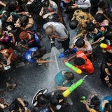 Riesen-Wasserschlacht in Bangkok