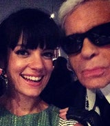 Lilly Allen und Karl Lagerfeld