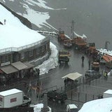 Schneefall beim Giro d'Italia