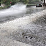 Sintflutartige Regenfälle in Wien