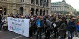 "Hypotopia"-Protest vor dem Parlament