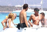 Star-Designer Giorgio Armani am Strand