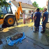 Aufräumen nach dem Hochwasser