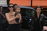 Kim Kardashian & Nori in Paris