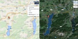 Auf Google Maps ist der Attersee leer