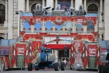 Die Aufbauarbeiten des Life Ball 2014