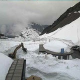 Schneefall beim Giro d'Italia