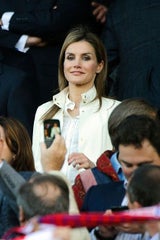 Kronprinzessin Letizia & Felipe bei Fußballmatch