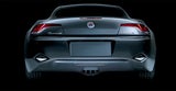 Das breite Heck erinnert etwas an Maserati oder Aston Martin.