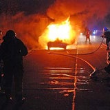 BMW fängt Feuer auf A2