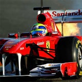 Massas Ferrari in Flammen