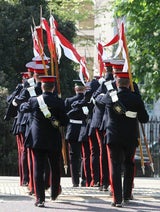 Royal Horse Guard probt für die Hochzeit