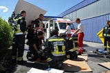 Feuerwehreinsatz: Mann unter Stapler eingeklemmt