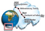 Hermann Maier 'Wettlauf zum Südpol' Route