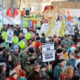 Großdemonstration gegen Sparpaket