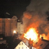 Wohnhaus in Flammen