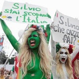 Nackter Protest gegen Silvio Berlusconi