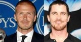 Wie Brüder: David Beckham und Christian Bale KON