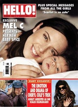 Melanie Chisholm am Cover von Hello! mel c baby scarlett