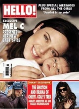 Melanie Chisholm am Cover von Hello! mel c baby scarlett