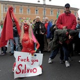 Nackter Protest gegen Silvio Berlusconi