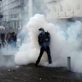 Straßenschlacht in Athen