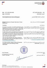 Schreiben Emirat Abu Dhabi