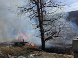 Beim Eintreffen der Feuerwehren stand das Gebäude bereits in Vollbrand.
