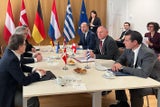 Innenminister Gerhard Karner mit den Vertretern aus Deutschland, Niederlanden