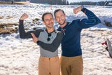 Danilo Campisi und Christopher Dengg ließen ihre Muskeln spielen.