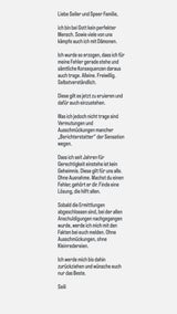 Statement von Christopher Seiler