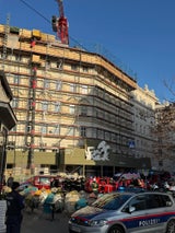 Baugerüst in Wien-Alsergrund eingestürzt