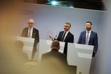 Gerhard Christiner mit Minister Wolfgang Hattmannsdorfer (ÖVP) und Marcus Karger
