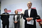 Stellvertreter Gregor Schütze, ORF-Chefin Ingrid Thurnher und Stiftungsratsvorsitzender Heinz Lederer am Donnerstag, 12. März 2026, anl. einer Plenarsitzung des ORF-Stiftungsrats im ORF-Zentrum in Wien. 