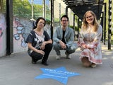 Claudia Krieglsteiner, Michael Luxenberger und Sarah Mayer im Schütte-Lihotzky-Park: Walk of Fem