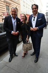 Leo und Jacqueline Lugner mit Sascha Flatz