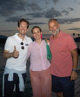 Philip und Julia Hitschler mit Thomas Muster.