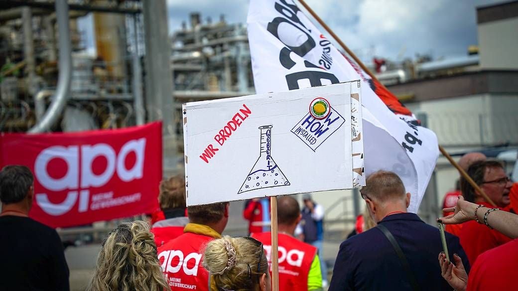 Streik in der Chemieindustrie.