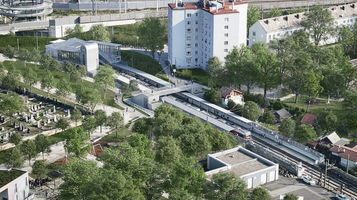 Die modernisierte U-Bahn-Station Tscherttegasse.