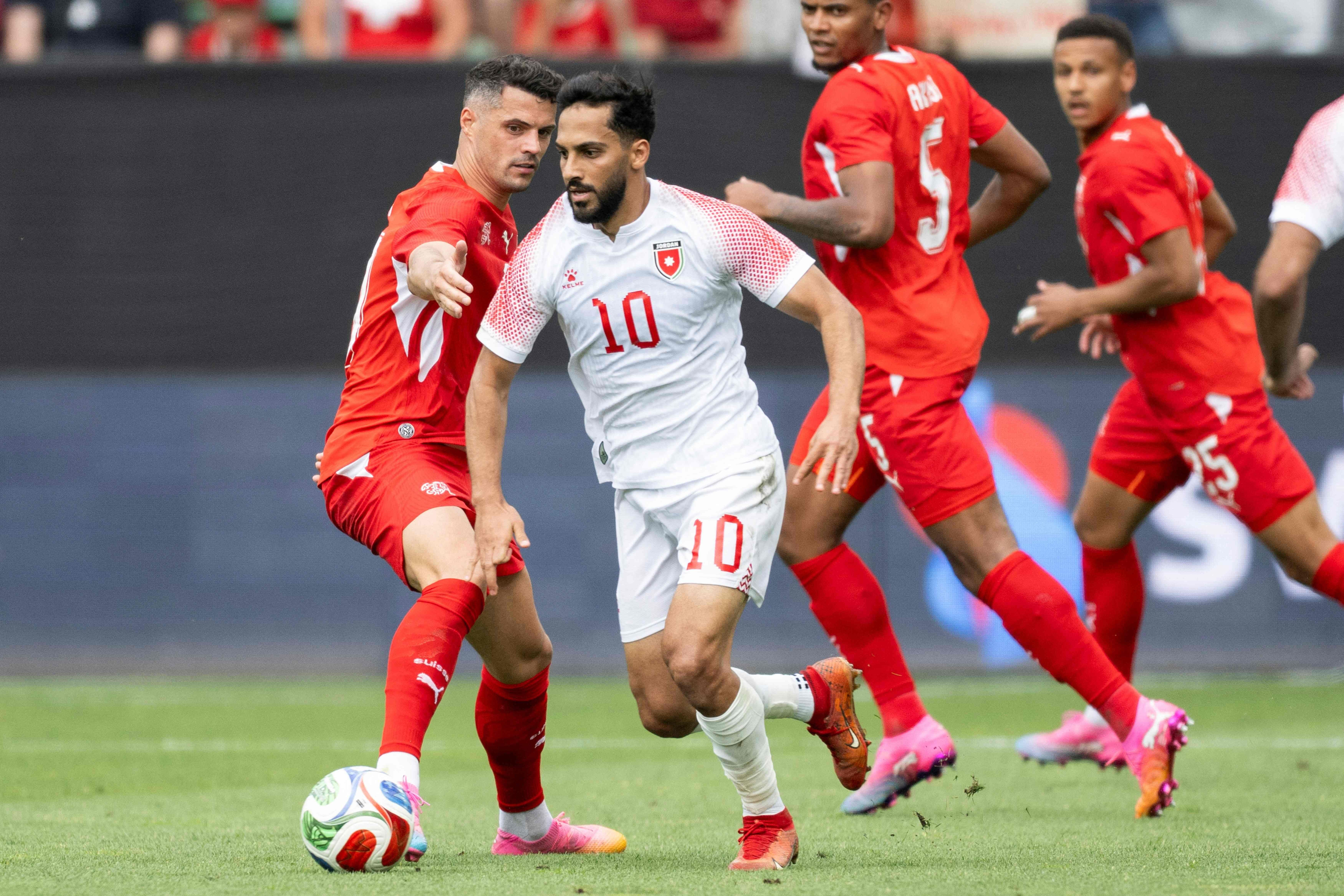 Testspiel Jordanien gegen Schweiz.