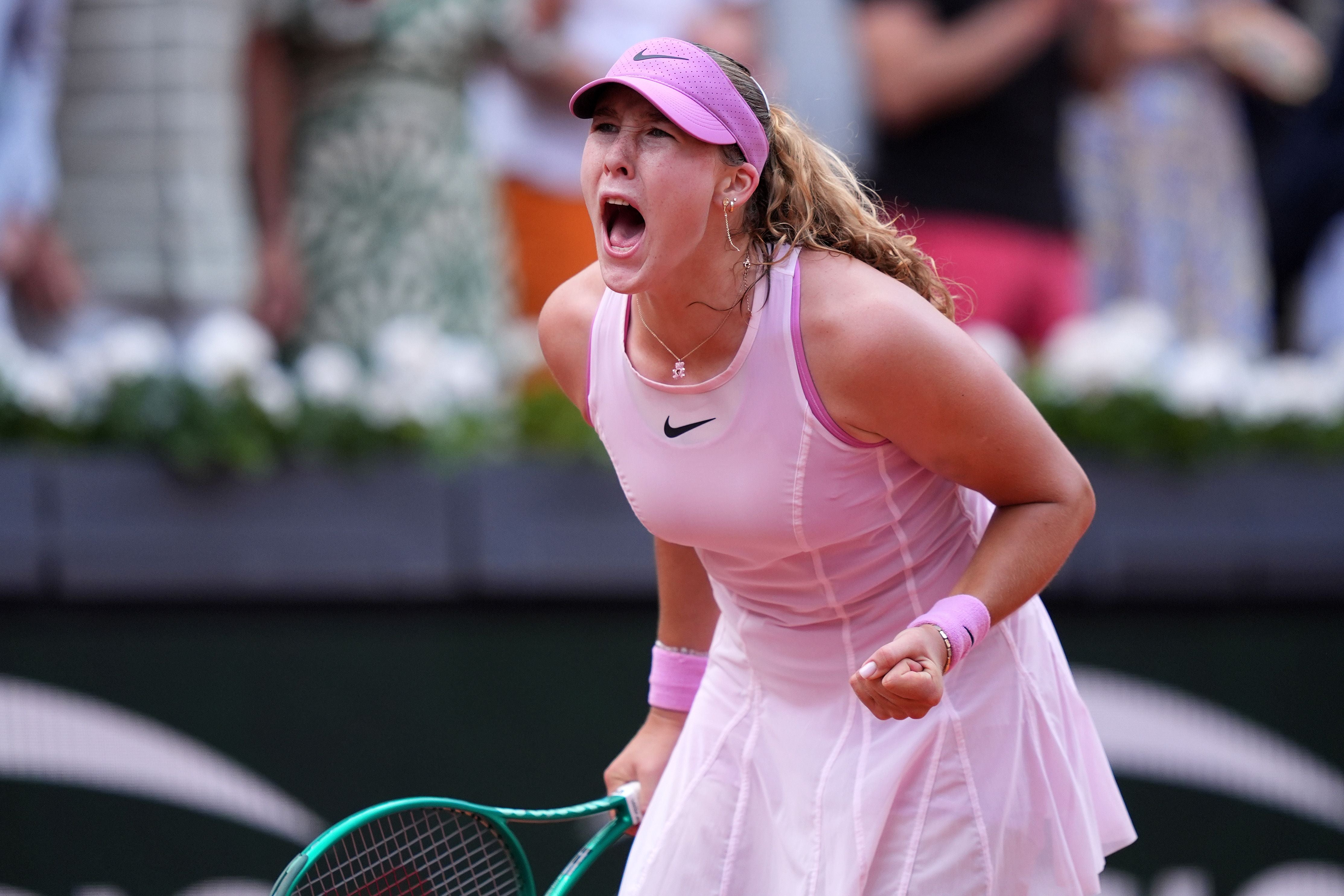 PARIS, FRANCE - MAY 29: Mirra Andreeva of Russia during Day Eight of the 2026 French Open at Roland Garros on May 29, 2026 in Paris, France. (Photo by Marleen Fouchier/BSR Agency/Getty Images)