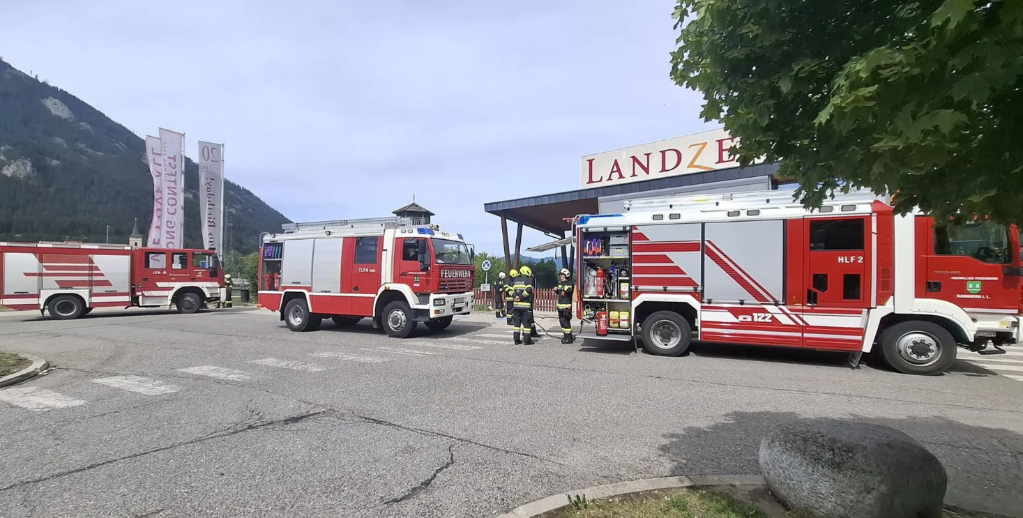 Feuerwehreinsatz bei der Raststation Kammern.