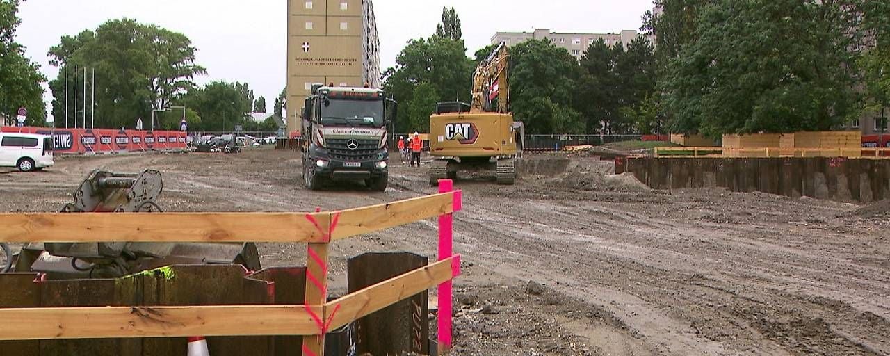 Die Bauarbeiten zum neuen Gemeindebau in der Donaustadt sind im April angelaufen.