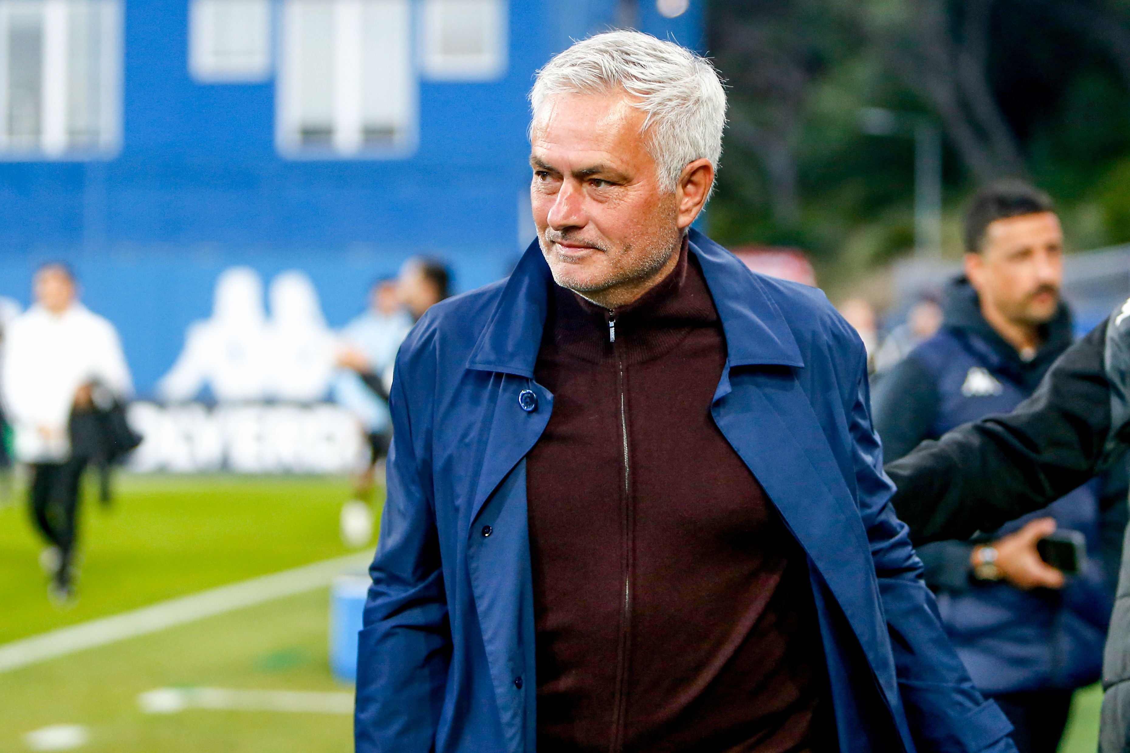 Jose Mourinho, head coach of SL Benfica, during the Primeira Liga match between GD Estoril Praia and SL Benfica at Estadio Antonio Coimbra da Mota in Estoril, Portugal, on May 16, 2026. (Photo by Valter Gouveia/NurPhoto via Getty Images)