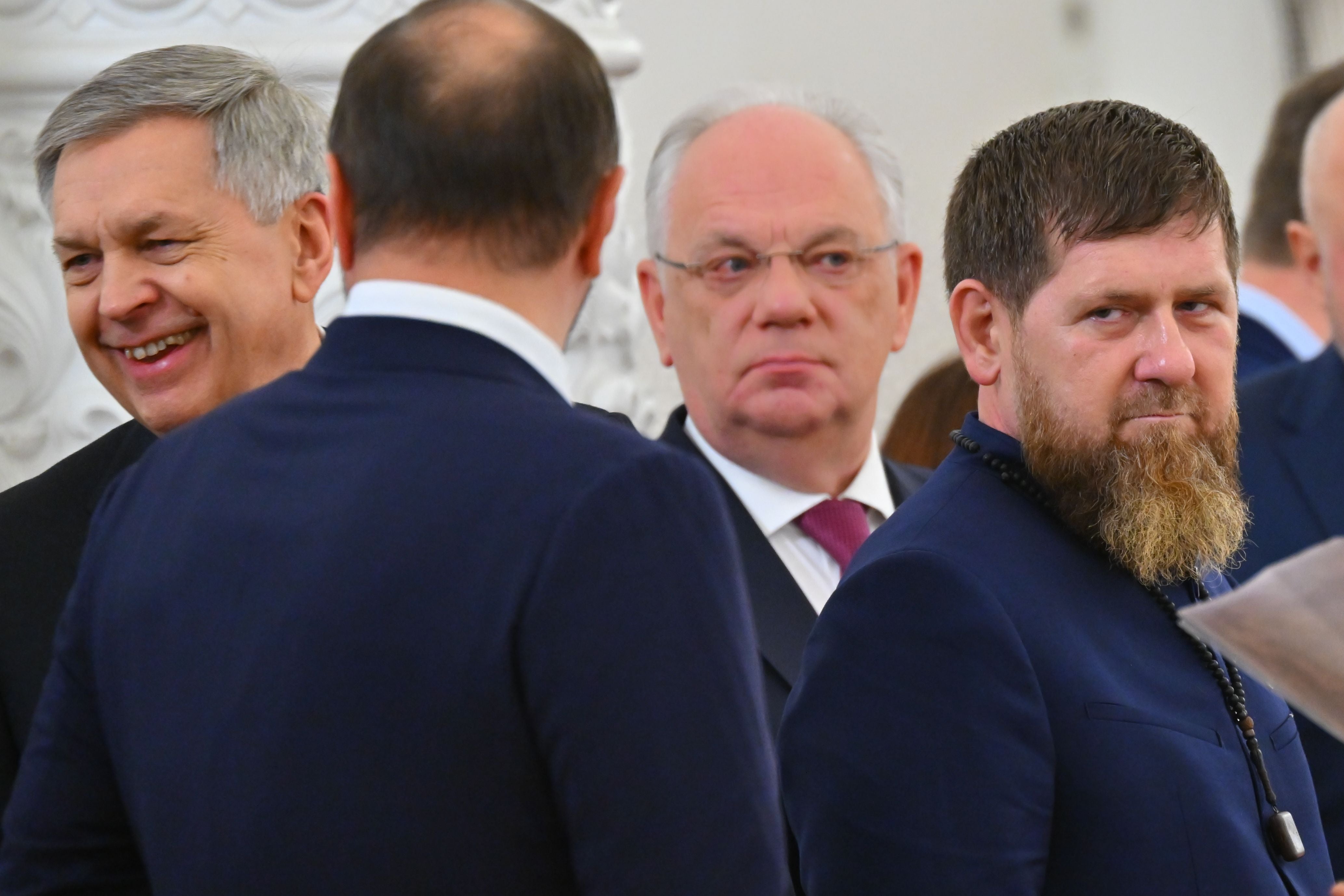 MOSCOW, RUSSIA - JANUARY 29: Ramzan Kadyrov, Head of the Chechen Republic, is seen ahead of a meeting between Russian President Vladimir Putin and President of the United Arab Emirates, Mohammed bin Zayed Al Nahyan in the Russian capital, Moscow on January 29, 2026. (Photo by Sefa Karacan/Anadolu via Getty Images)