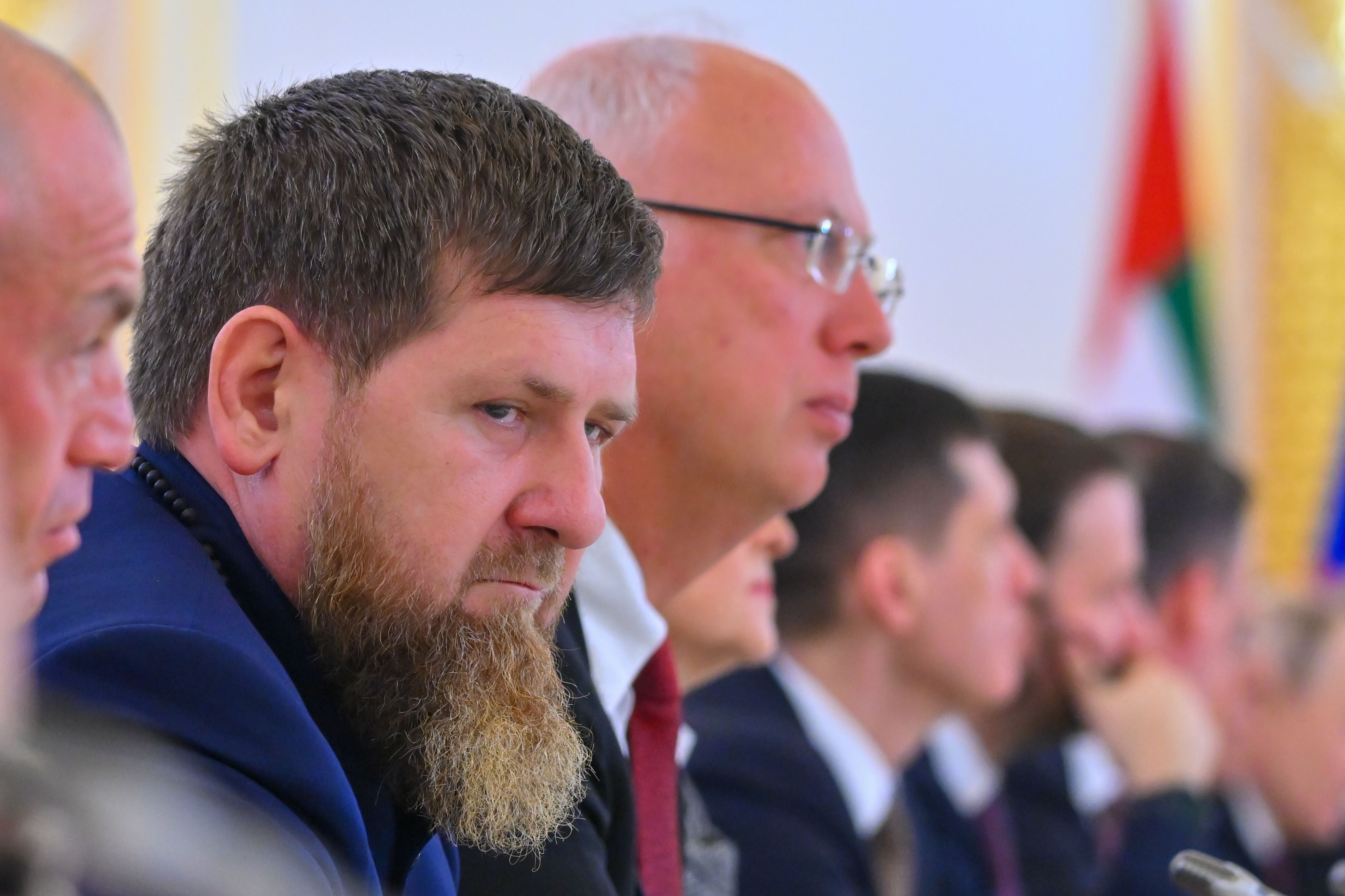 MOSCOW, RUSSIA - JANUARY 29: Ramzan Kadyrov, Head of the Chechen Republic, is seen ahead of 'a 'meeting between Russian President Vladimir Putin and President of the United Arab Emirates, Mohammed bin Zayed Al Nahyan in the Russian capital, Moscow on January 29, 2026. (Photo by Sefa Karacan/Anadolu via Getty Images)