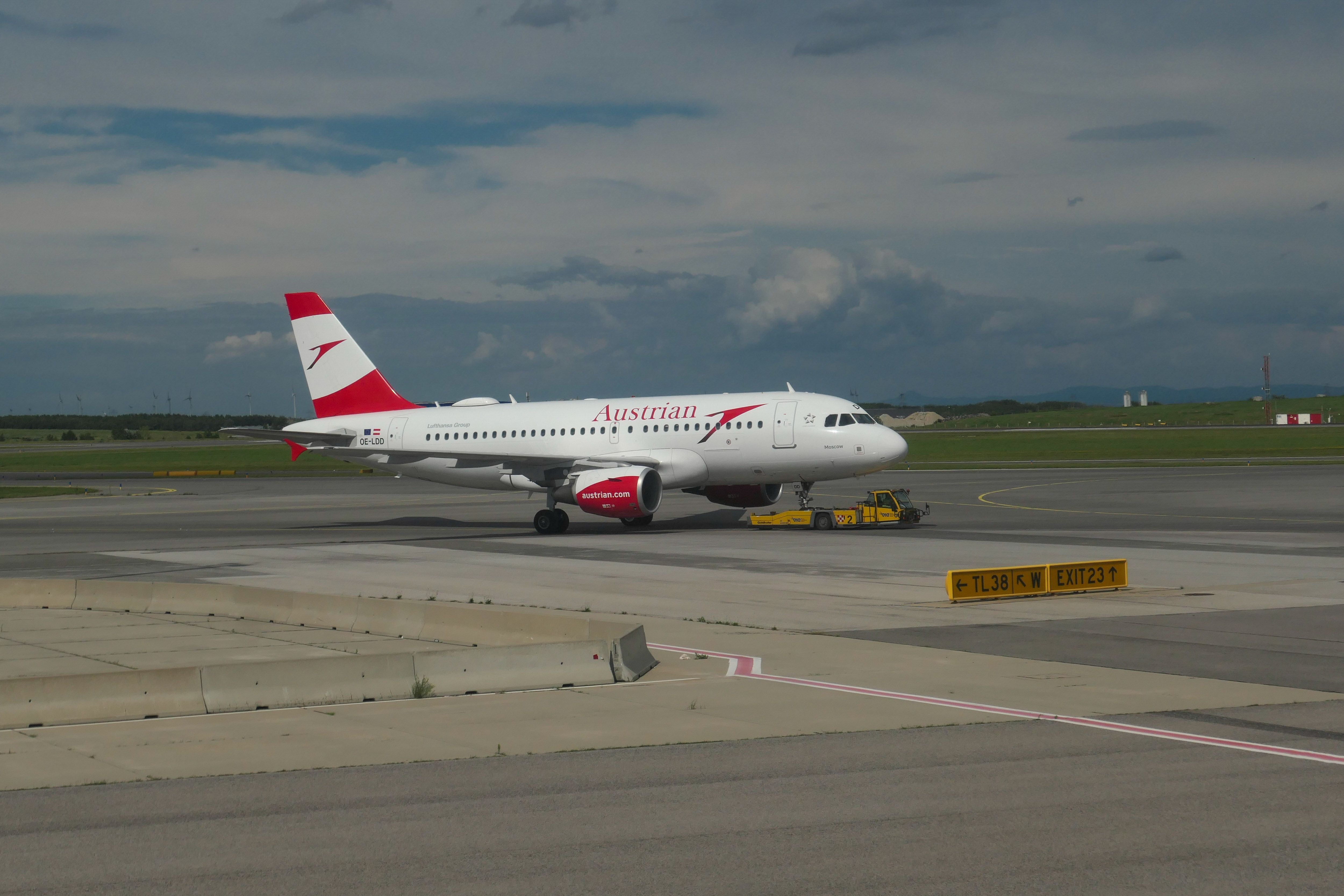 The grounded fleet of Austrian Airlines OS AUA, the flag carrier of Austria subsidiary of Lufthansa Group and member of Star Alliance as seen in Vienna International Airport Schwechat VIE, Austria, on July 15, 2020. Boeing and Airbus aircraft with the engines covered are seen parked on the apron tarmac during the Coronavirus Covid-19 Pandemic era as air travel traffic was reduced because of travel restrictions and traveling ban or lockdown quarantine measures. On July 1, Austria issues travel warning for six Balkan states countries, Serbia, Montenegro, Bosnia Herzegovina, North Macedonia, Albania and Kosovo. Passengers traveling from those areas should stay in a 14-day quarantine or must show a negative Covid-19 test but depending on the cases Austria is considering a travel ban, closing the borders to those countries. (Photo by Nicolas Economou/NurPhoto via Getty Images)